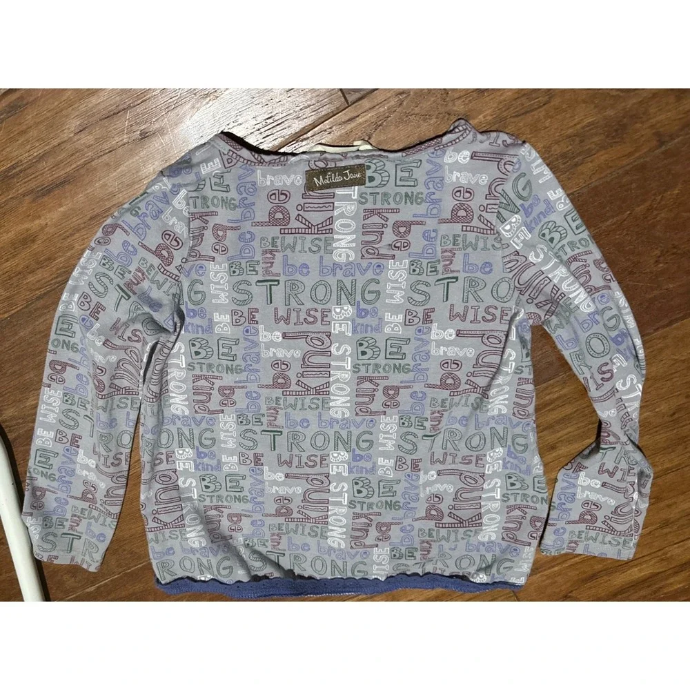 Matilda Jane Girls Long Sleeve Graphic Shirt Be Strong Be Wise Be Brave size‎ 6